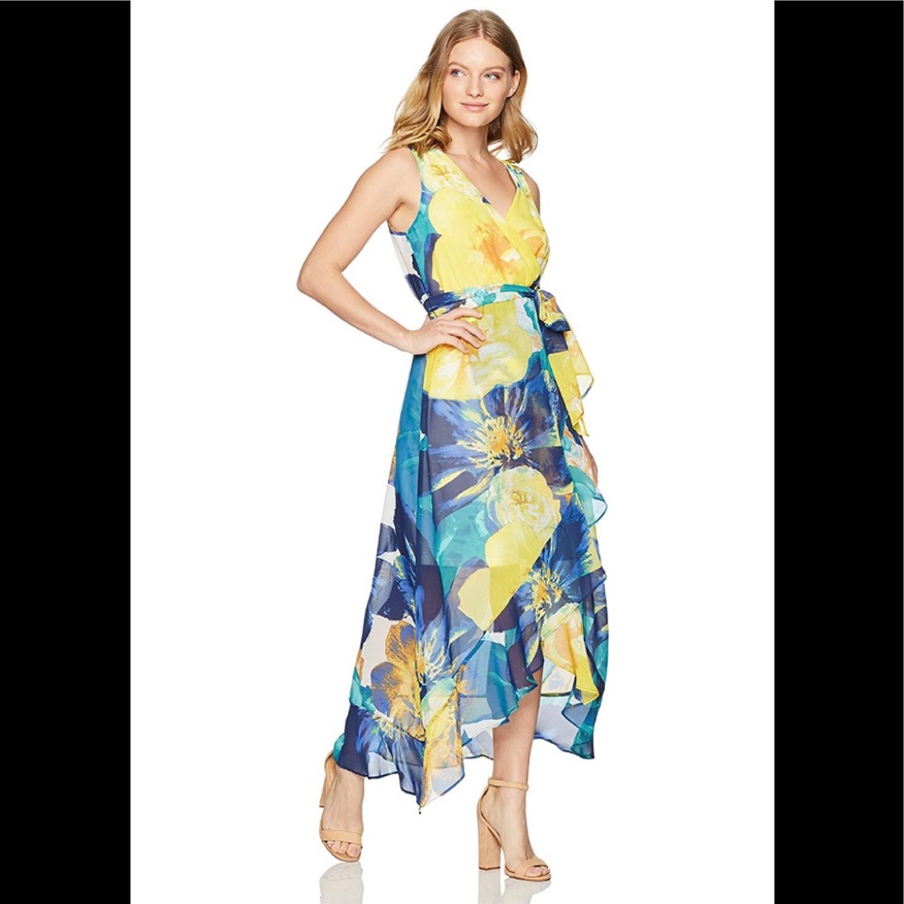 Women's Petite Floral Chiffon Maxi